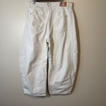 We The Free  Good Luck Barrel Jeans 32 Cream Mid Rise Button Fly Free People Photo 8