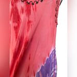 India Boutique Tie Dye Embroidered Multi Colored Hippie Boho Maxi Dress Photo 5