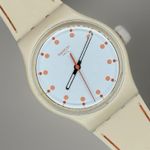 Swatch 🔥  GT106T Soft Day Orange Cream 2014 Strap New Battery Runs Great! HTF Photo 0