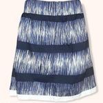 Banana Republic  Blue Striped A Line Skirt Size Small Photo 8