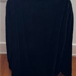 NWT Il Canto Black Velvet Ribbed high neck long sleeve blouse, size 2XL plus Photo 1