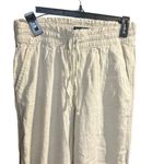 Hollister  Adjustable-rise pull-on baggy Linen Blend Cream pants Small #761 Photo 5