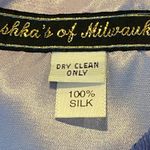 Kashka's of Milwaukee 100% Silk Crinkle Dress Periwinkle Blue Vintage M Size L Photo 1