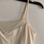 EXPRESS Cream Embellished Rhinestone Mesh Cami Photo 7