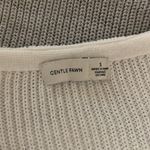 Gentle Fawn  Gray Ombre Stripe V Neck Sweater Soft Knit Pullover Small Classic Photo 2
