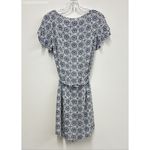 Loft  Blue/Cream Blue & Cream Floral Dress with Belt - Size S Photo 5