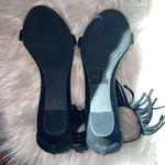 Lovely People Black Suede Fringe Sandals Black Size 6 Photo 6