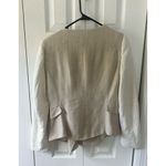 ZARA  White & Beige Linen Motorcycle Jacket Photo 4