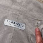 Bagatelle Womens Faux Suede Drape Open Front Jacket Light Gray Large Photo 7