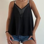 EXPRESS Black Semi Sheer Tank Top Photo 0