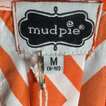 Mud Pie  orange and white geometric print vneck racerback dress size medium NWT Photo 8