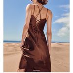 ZARA satin effect mini dress. Xs Photo 4