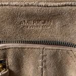 American Leather Co. Cleveland Leather Crossbody Gold Shimmer Suede Photo 1