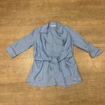 Neiman Marcus  100% Linen Wrap Blouse Size Medium Photo 1