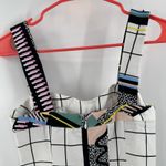 & Other Stories & Other Stories Dress Size 4 Mini Retro Print Graphic Grid Skater Balconette Photo 7