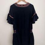 Calypso St. Barth  Dress Womens Mini Tunic Boho Peasant Small Embroidered Ruffle Photo 3