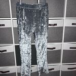 Emma & Sam  Crushed Velvet Straight Leg Pants Silver Size Medium Photo 2