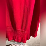 kim rogers  Red Crochet Sweater 1X holiday Photo 3