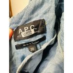 A.P.C. Blue Denim 100% Cotton Stonewash Tie Back Loose Fit Jumpsuit Size 38 Photo 12