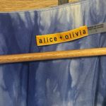 Alice + Olivia  Blue And White Tie Dye Silk Blend Dress Size Large Photo 7