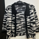 Ming Wang Black & White Open Front Cardigan 100% Acrylic Size XS Photo 0