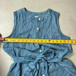 Gap Medium Wash Dress With Tie Waist Size XS Faux Denim Boho Western Causal Fall Photo 7