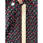 Vintage Ms Choice Womens 10 Romper Jumpsuit 90s Floral Black Red Short Sleeve US Photo 6
