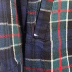 LL Bean Scotch Plaid Hoodie Womens Sz Medium Flannel Relaxed Fit Full Zip Jacket Blue Photo 1