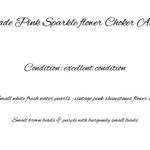 Pink sparkle flower necklace set Photo 8