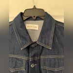 SLVRLAKE Trucker Cropped Denim Vest Women’s Dark Blue Cotton Size Large Photo 11