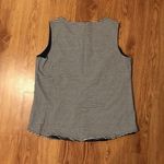  Zenergy knit Lined tank top Blue white stripes Chicos Sz 1 = M (8) Cotton Photo 5