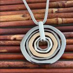 Nine West  Silver and Gold Geometric Necklace Photo 3