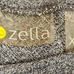 Zella ruched long sleeve tee, So Graceful heather gray gathered workout T-shirt Photo 4