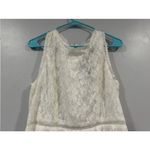 Lulus  Properly Chic White Sleeveless Lace Tiered Mini Dress Large L Photo 1