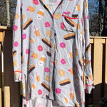 Xhilaration Women’s Donuts Pastries & Iced Coffee Sleep Shirt Nightgown Size L Photo 0