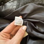 VTG 80s Switzer's Genuine Leather Blazer Jacket Women's M Black Oversized Size M Photo 7