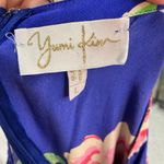 Yumi Kim  Blue Liz Romper Womens Large Floral Bright Silk White Lotus summer‎ Photo 9
