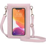 Lightweight Crossbody Bag Mini Small Phone Purse Pouch with Strap Pale Rose Pink Photo 0