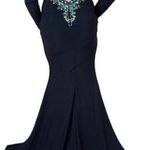 Mori Lee Black Beaded Mermaid Gown Size 0 Photo 1