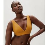 Everlane  The Triangle Bikini Top in Marigold XXS NWT Photo 0