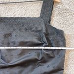 Due Per Due Veste Dress Womens Sz 8 100% Silk Black Eyelet Lace Sleeveless BodyC Photo 9