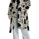 Farm Rio 's Wild Hearts wool blend coat with self tie belt NEW Photo 8