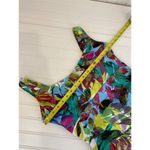 Suzi Chin Multicolor Leaf Print Ruched Mini Bodycon Dress Womens Size 10 Photo 2