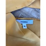 Miaou Tati Satin Tie Back Crop Scarf Top in Mustard Yellow XL Photo 2