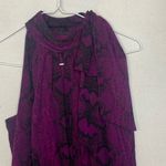 White House | Black Market WHBM women's size 2 dress purple black snakeskin high neck bow white house XS Photo 3