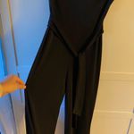 White House | Black Market Black Strapless Tie Belt Jumpsuit Photo 0