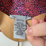 Catherines  Button Down Tunic Top Size 0X (14/16W) Red Pink Hanky Hem Roll Tab‎ Photo 5