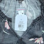 Wonderly  Gray Grey Pink Floral Peasant Blouse Shirt Top Womens Size XL New Photo 7