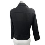 ZARA Women's Black Asymmetric Zip Belted Collar Long Sleeve Moto Coat Jacket XS Photo 1