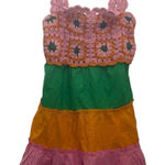 ASOS  Women's Size 4‎ Crochet Color Block Sundress Multicolor Boho Photo 0